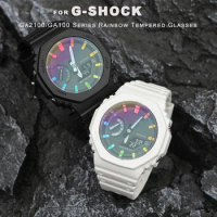 Casioak Rainbow Tempered Glass Screen Protector For G shock GA2100 Watch Protective Film GA2110 GA110 GA100 Watch Anti-Scratch