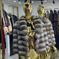 Real Fur Coats Rabbit Jacket For Women Fur Coat Women Natural Chinchilla Fur Rex Rabbit Fur Coat Short Winter