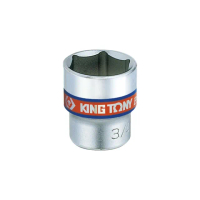 【KING TONY 金統立】專業級工具 3/8x5/16 6角短白套筒(KT333510S)