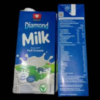 Diamond Susu Full Cream 1 Liter, Diamond Susu Cokelat 1 Liter Diamond Susu Full Cream 1 Liter (Biru)