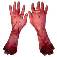 2 PCS Blood Broken Hand Halloween Severed Fake for Nails Decor Manicure Hallows Bloody