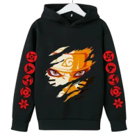 2024 Naruto Anime Children's Hoodies-animated Cotton Hoodies for Boys and Girls Ages 3-14T