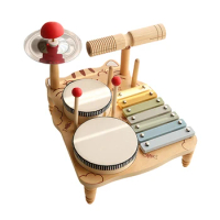 Kids Drum Set for Toddlers Percussion Montessori Instruments Toys Set Baby Sensory Educational Toys for Boys &amp; Girls Age 3+