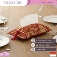 Tren-D-home - Tempat sarung tisu motif bordir jacquard rumbai ruang tamu rumah penyimpanan tissue bo