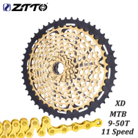 ZTTO Bicycle 11v Cassette XD MTB Ultrlight Gold 11 Speed 9-50T ULT Freewheel 11s K7 Sprocket For Mountain Bike