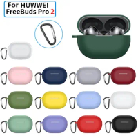Earphone Case for Huawei Freebuds Pro 2 Soft Liquid Silicone Pro2 Earphone Funda Coque with keychain for Freebuds Pro2 Cover