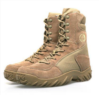CQB正品高幫保暖沙漠靴男作戰靴 戰術靴軍迷戶外登山加厚真皮靴