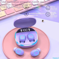 ​M13 Macaron TWS Bluetooth Headset Mic, Breathing Light Case, LED Display, Ultra HIFI Stereo, Waterp