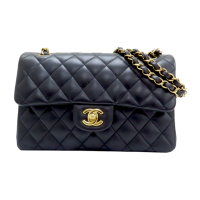 【二手名牌BRAND OFF】CHANEL 香奈兒 黑色 菱格紋羊皮 COCO 23 鍊帶肩背包 無卡 A01113
