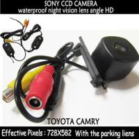 Wireless Transmitter Receiver FOR SONY Car Parking Camera for Toyota CAMRY 2008 Backup Rear View Reverse Park kit Night Vision