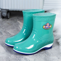 水鞋女短筒雨鞋雨靴女士鞋工作防滑筋底廚房水靴加絨