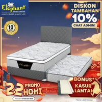 Springbed / Kasur 2 in 1 Elephant Longdale Rebounded 140 x 200 Authentic Grey
