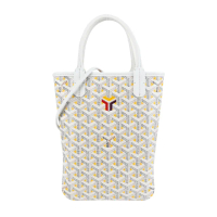 【GOYARD 高雅德】Poitiers Claire-Voie 限定款手提/斜背兩用包(迷你/白黃)