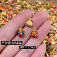 24k pure gold bag charms fine gold jewelry accessories 999 real gold bag pendants