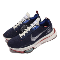 【NIKE 耐吉】休閒鞋 Air Zoom-Type 運動 男鞋 解構美學 潑墨 避震 避震 塗鴉 穿搭 白 藍(DM5448-411)