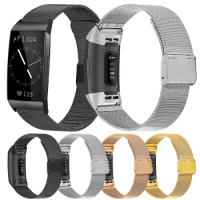 Essidi Mesh Watch Bands For Fitbit Charge 3 4 5 6 3 SE Stainless Steel Milanese Bracelet Wrist Strap Correa For Fitbit Charge 2
