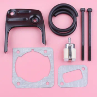 Exhaust Muffler Bolt Bracket Gasket For Husqvarna 340 345 346XP 350 353 Fuel Filter Line Kit Chainsaw Replace Spare Tool Part