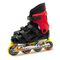 【D.L.D多輪多】鋁合金底座 專業競速直排輪 溜冰鞋 黑紅 X5