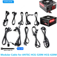 Original Antec Modular Cable for HCG-520M, HCG-620M 10Pin to PCIe 8Pin/Dual 8Pin GPU, 5Pin/10Pin to 3x SATA/3x Molex Power Cable
