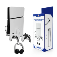 For PlayStation 5 Slim Wall Mount Bracket For PS5 Slim Controller Charging Cradle Controller/Charger Headset Hanging Bracket