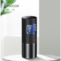 Wireless Air Purifier Compact Desktop Low Noise Purifier Filtration Air Cleaner For Home Car True HEPA Filters With Night Light