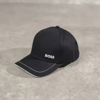 Topi HUGO BOSS STICTH LINE WHITE BLACK CAP 100% ORIGINAL - OS ADJUST