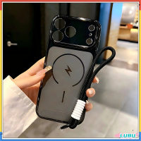 มาพร้อมสายคล้องฟรี เคสโทรศัพท์แม่เหล็กโปร่งใสระดับไฮเอนด์ กันกระแทก เหมาะสำหรับ Realme C85, C75, C71