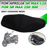 Motorcycle Seat Cushion Cover Anti-Slip 3D Mesh Fabric Breathable For Aprilia SR MAX250 MAX300 MAX125 SR MAX 250 125 SRMAX 300