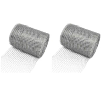 HOT! 2X Wire Mesh Stainless Steel 12.7 Cm X 12 M Wire Mesh Fine Mesh Stainless Steel Mesh Close Mesh For Protection