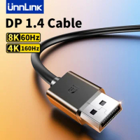 Unnlink 8K Displayport Cable DP1.4 4K 160Hz DP Cord for Laptop Graphics Card Game to Monitor TV Projector