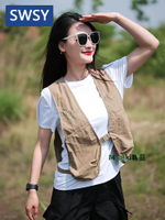 SWSY工裝馬甲男士輕薄夏款速干休閑風外穿冰絲馬夾女2025新款背心-Misaki精品