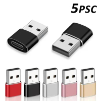 5pcs USB To Type C OTG Adapter USB-C Male To Micro USB Type-c Female Converter For Macbook Samsung S20 USBC USB OTG Connector