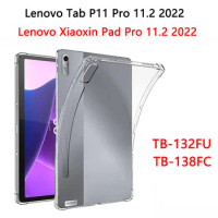 Soft Silicone Case For Lenovo Xiaoxin Pad Pro Tab P11 Pro 2022 11.2 TB-132FU TB-138FC Shockproof Airbag Fundas Transparent Shell