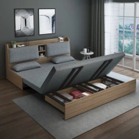 Simple Modern Sofa Bed 1.5 Meters Dual-use Foldable Push-pull Single Double Living Room Multifunctional Sofa