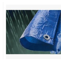 【塑膠防水布-聚乙稀-以平方米計價-10平方米/組】藍橘汽車篷布 兩面防水布 彩條布雨篷布-5101015