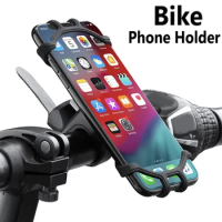 Universal Bicycle Silicone Phone Holder Motorcycle Stand Anti-drop Mobile GPS Bracket For IPhone 12 13 LG Huawei Xiaomi 10 Redmi