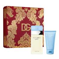 DOLCE &amp; GABBANA 淺藍女性淡香水聖誕禮盒(100ml淡香水+50ml身體乳)-快速到貨