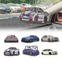 JDM Car Air Freshener Hanging Auto Rearview Mirror Perfume Pendant Solid Paper Fragrance For BWM F30 E46 E90 M3 M5 Accessories