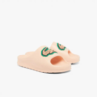 【LACOSTE】女鞋-巨大鱷魚刺繡EVA拖鞋(淺粉紅色)