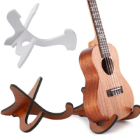 1PCS Wooden Guitar Stand Rack Foldable Vertical Ukulele Display Holder Portable Musical Strings Instrument Part Accessories
