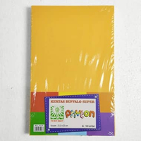 KERTAS BUFALLO PHYTON POLOS UKURAN FOLIO / KERTAS BUFALLO ISI 100 LEMBAR (PACK) KUNING TUA