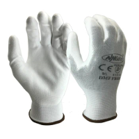 NMShield ECO-Friendly Safety Hand Protective Gloves Men Pu Coated Nylon Palm Work Gloves EN388 4131X