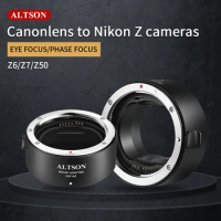 ALTSON CEF-NZ Nikon Z to Canon EF Lens Adapter Video Auto Focus aperture Adjustable aperture for Nikon Z Mount Z9 Z6 Z50 Camera