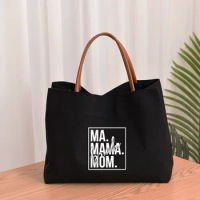 Ma, Mama, Mom Women Lady Canvas Mom Grandma Nana Mimi Gigi Gifts for Mother's Day Baby Shower Beach Travel Customize Tote Bag