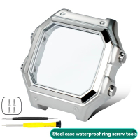 สำหรับชุดดัดแปลงเคส Casio AE1200 เคสโลหะทั้งหมด 3299 AE-1200 ขอบกระจกกันน้ำ สแตนเลสสีดำเงิน