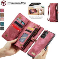 Lanyard Magnetic Flip Leather Case for Samsung Galaxy A14 A34 A54 A13 A33 A53 A52 A72 A51 A71 A50 Zipper Wallet Card Cover Coque