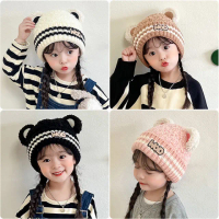 【Arbea】兒童針織套頭帽韓版小女孩小熊帽(秋冬款)