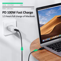Thunderbolt 4 USB 4.0 Data Cable Type C PD 240W Fast Charging 40Gbps 8K@60Hz Cable for Macbook Laptop Cellphone Wire
