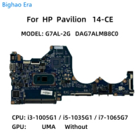 G7AL-2G DAG7ALMB8C0 For HP Pavilion 14-CE Laptop Motherboard With i3-1005G1 i5-1035G1 i7-1065G7 CPU UMA L67081-601 L67078-601