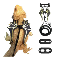 【Latin fan】   Bearded Dragon Lizard Leash Harness - 3 Size Pack Dinosaur Wing Lizard Harness Leash f